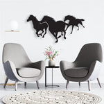 Wall Art Running Horses Wooden Home Decor D29