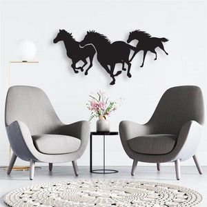 Wall Art Running Horses Wooden Home Decor D29