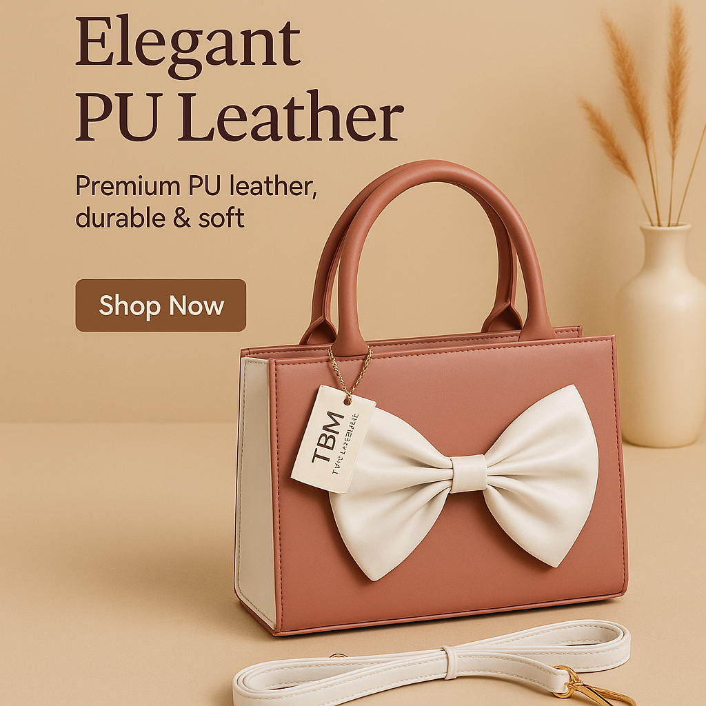 Women's PU Leather Plain Hand Bag