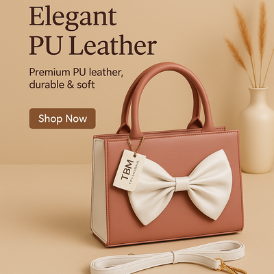 Women's PU Leather Plain Hand Bag
