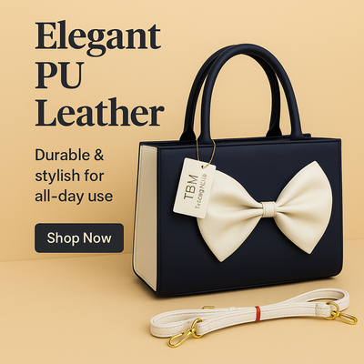 Women's PU Leather Plain Hand Bag
