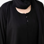 Black Arabis Plain Designed Abaya