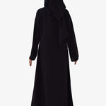 Black Arabis Plain Designed Abaya