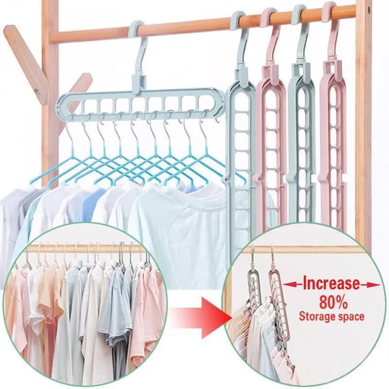 Multi-Port Clothing Hanger, 10 Pcs