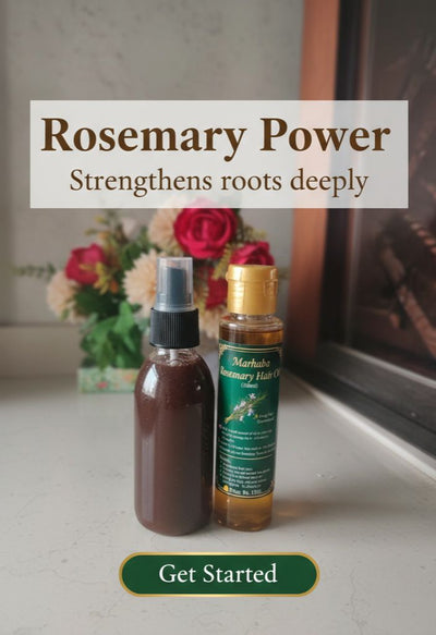 Marhaba Rosemary Oil & Spray Pack – Natural Hair Revitalizing Treatment (Set of 2)